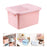 Sealed Rice Storage Box Solid Rice Dispenser for Flour Home Cat and Dog Food Pink