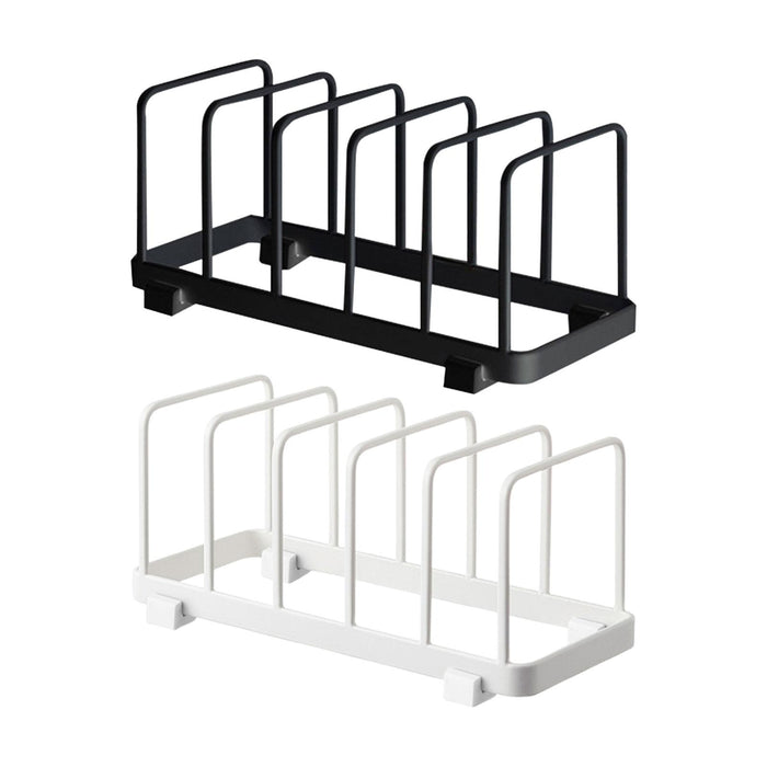 Dish Storage Rack 5 Grids Rest Dish Rack for Kitchen Cafe Countertop Cabinet Black