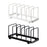 Dish Storage Rack 5 Grids Rest Dish Rack for Kitchen Cafe Countertop Cabinet Black