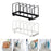 Dish Storage Rack 5 Grids Rest Dish Rack for Kitchen Cafe Countertop Cabinet Black