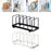 Dish Storage Rack 5 Grids Rest Dish Rack for Kitchen Cafe Countertop Cabinet Black