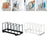 Dish Storage Rack 5 Grids Rest Dish Rack for Kitchen Cafe Countertop Cabinet Black