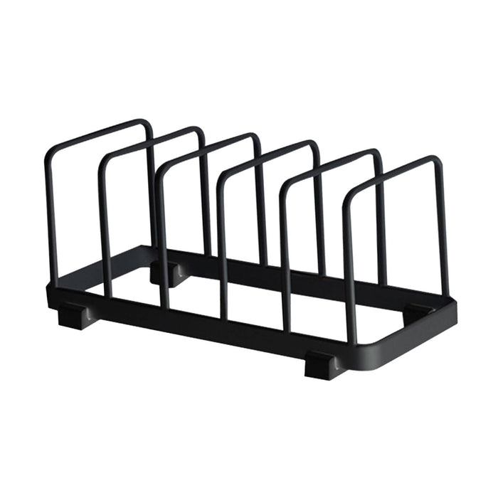 Dish Storage Rack 5 Grids Rest Dish Rack for Kitchen Cafe Countertop Cabinet Black