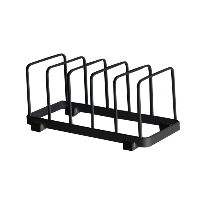 Dish Storage Rack 5 Grids Rest Dish Rack for Kitchen Cafe Countertop Cabinet Black