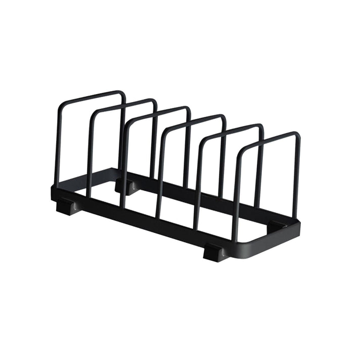 Dish Storage Rack 5 Grids Rest Dish Rack for Kitchen Cafe Countertop Cabinet Black