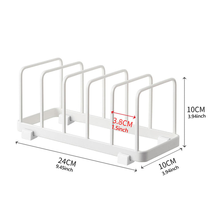 Dish Storage Rack 5 Grids Rest Dish Rack for Kitchen Cafe Countertop Cabinet White