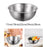 Stainless Steel Bowl Lightweight Cereal Bowl for Kitchen Dining Table Cereal 17cmx17cmx7.5cm