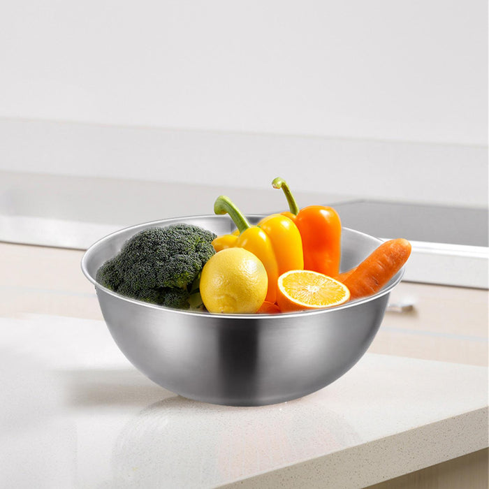 Stainless Steel Bowl Lightweight Cereal Bowl for Kitchen Dining Table Cereal 17cmx17cmx7.5cm