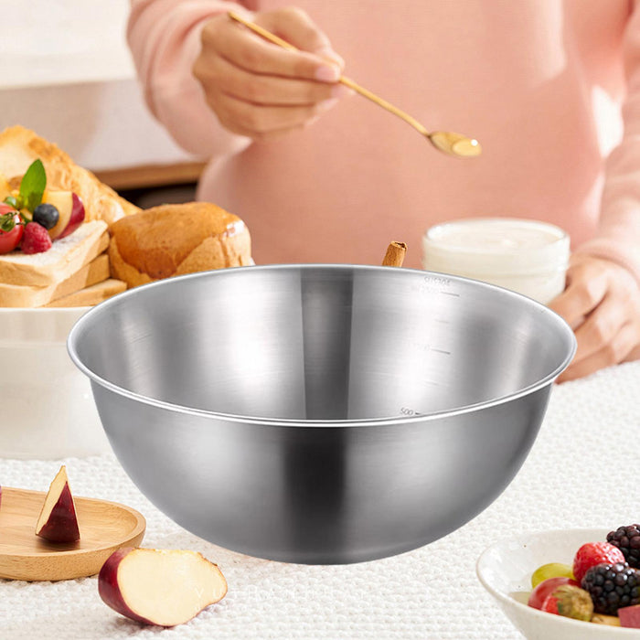 Stainless Steel Bowl Lightweight Cereal Bowl for Kitchen Dining Table Cereal 17cmx17cmx7.5cm