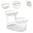 3 Tier Metal Fruit Basket Holder Space Saving Modern Fruit Bowl Stand Holder L    white