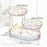 3 Tier Metal Fruit Basket Holder Space Saving Modern Fruit Bowl Stand Holder L    white