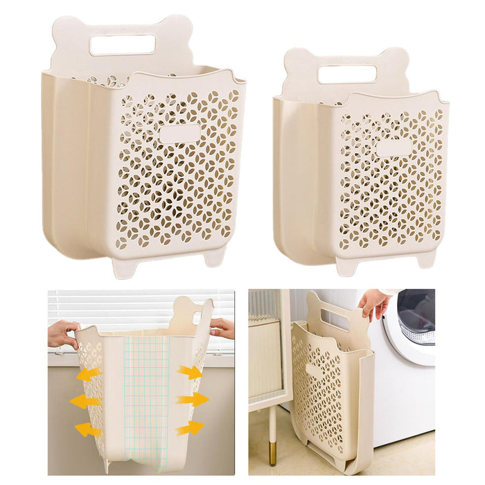 Folding Laundry Basket Dirty Clothes Basket for Travel Use Dorm Laundry Room XL