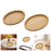 Wooden Serving Tray Modern Stylish Bamboo Oval Platter for Food Fruit Snacks 30cmx20cmx2.5cm