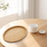 Wooden Serving Tray Modern Stylish Bamboo Oval Platter for Food Fruit Snacks 35cmx20cmx2.5cm