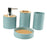 4 Pieces Bathroom Accessories Set Bathroom Decor Bath Accessory Complete Set blue