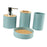 4 Pieces Bathroom Accessories Set Bathroom Decor Bath Accessory Complete Set blue