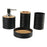 4 Pieces Bathroom Accessories Set Bathroom Decor Bath Accessory Complete Set black