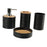 4 Pieces Bathroom Accessories Set Bathroom Decor Bath Accessory Complete Set black