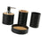 4 Pieces Bathroom Accessories Set Bathroom Decor Bath Accessory Complete Set black