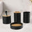 4 Pieces Bathroom Accessories Set Bathroom Decor Bath Accessory Complete Set black