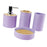 4 Pieces Bathroom Accessories Set Bathroom Decor Bath Accessory Complete Set violet