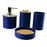 4 Pieces Bathroom Accessories Set Bathroom Decor Bath Accessory Complete Set dark blue