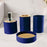 4 Pieces Bathroom Accessories Set Bathroom Decor Bath Accessory Complete Set dark blue