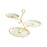 Tiered Cupcake Stand 3 Layer Dried Fruit Plate for Party Banquet Dining Room yellow and gold