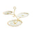 Tiered Cupcake Stand 3 Layer Dried Fruit Plate for Party Banquet Dining Room yellow and gold