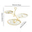 Tiered Cupcake Stand 3 Layer Dried Fruit Plate for Party Banquet Dining Room yellow and gold