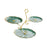 Tiered Cupcake Stand 3 Layer Dried Fruit Plate for Party Banquet Dining Room green and gold