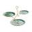 Tiered Cupcake Stand 3 Layer Dried Fruit Plate for Party Banquet Dining Room green and gold