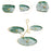 Tiered Cupcake Stand 3 Layer Dried Fruit Plate for Party Banquet Dining Room green and gold