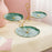 Tiered Cupcake Stand 3 Layer Dried Fruit Plate for Party Banquet Dining Room green and gold