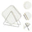 6 Pieces Waste Residue Dish with Holder Dinner Plate for Outdoor BBQ Camping white