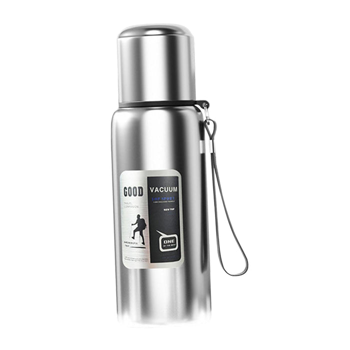 Insulated Water Bottle Hot Water Dispenser Portable Kettle for Trip Work Gym 600ml silvery