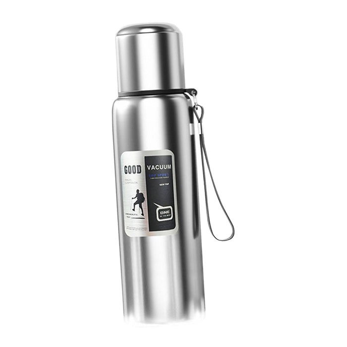 Insulated Water Bottle Hot Water Dispenser Portable Kettle for Trip Work Gym 800ml silvery