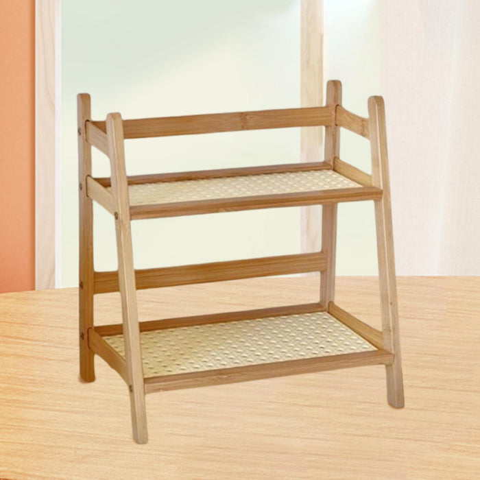 Desk Storage Organizer Desktop Double Layer Rack for Desk Bedroom Countertop