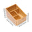 Desktop Compartment Basket Bamboo Portable for Bedside Table Kitchen Cabinet 4 Compartments