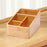 Desktop Compartment Basket Bamboo Portable for Bedside Table Kitchen Cabinet 4 Compartments