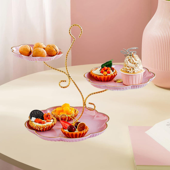 Wedding Cake Stand Buffet Dessert Cupcake Stand for Birthday Kitchen Wedding pink