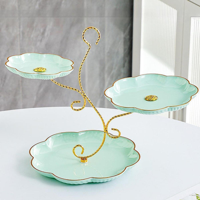 Wedding Cake Stand Buffet Dessert Cupcake Stand for Birthday Kitchen Wedding green