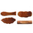 10 Pieces Wooden Chopstick Holders Chopstick Rest for Hotels Spoon Tableware Small fish