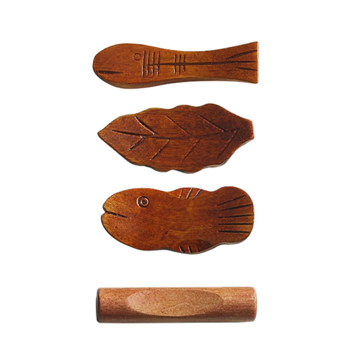 10 Pieces Wooden Chopstick Holders Chopstick Rest for Hotels Spoon Tableware Small fish