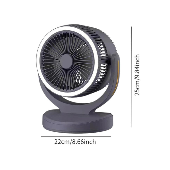 Air Circulator Fan Speeds Adjustment Table Fan for Camping Traveling Outdoor Black