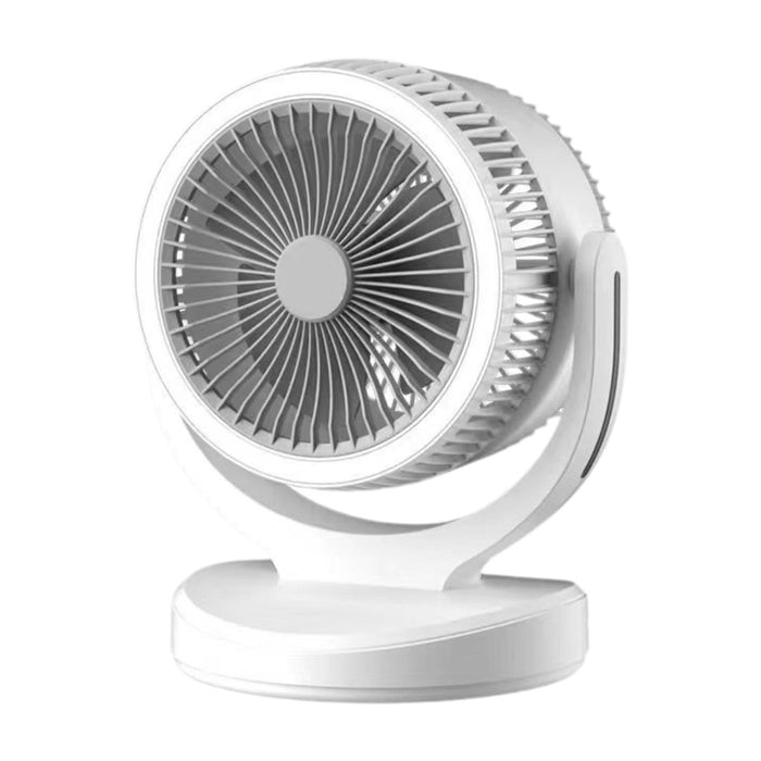 Air Circulator Fan Speeds Adjustment Table Fan for Camping Traveling Outdoor White