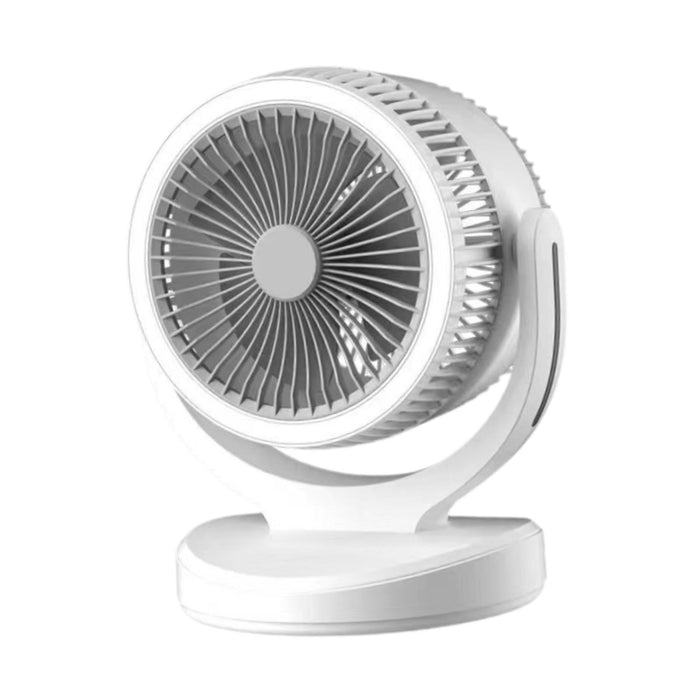 Air Circulator Fan Speeds Adjustment Table Fan for Camping Traveling Outdoor White