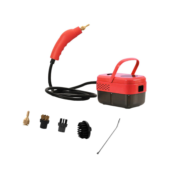 Steam Cleaner Lightweight with Brush Heads Multiuse for Bathroom Home Toilet Red