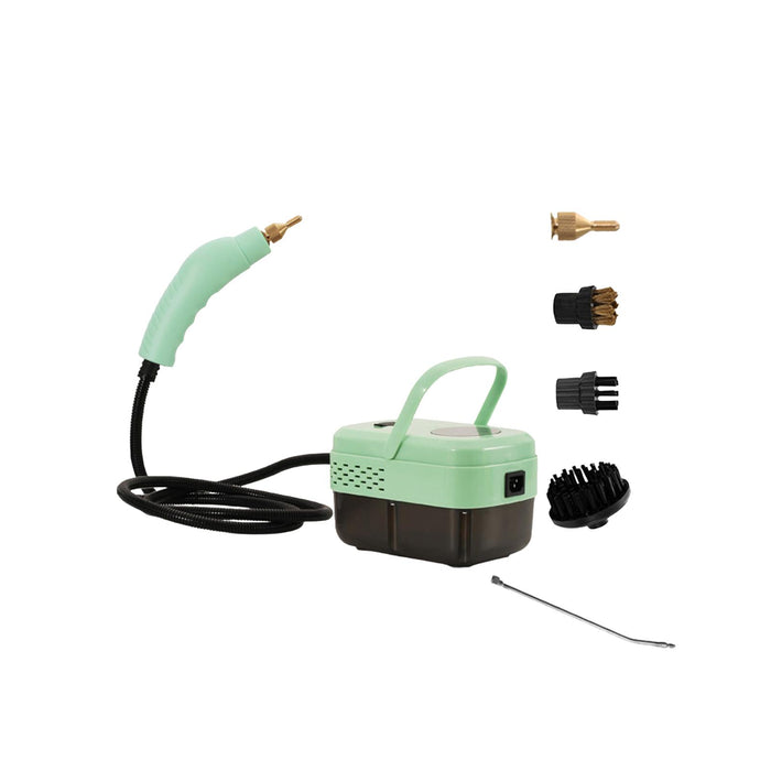 Steam Cleaner Lightweight with Brush Heads Multiuse for Bathroom Home Toilet Green