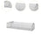 Hanging Storage Basket Accessories Desk Hanging Basket for College Dorm Sofa white